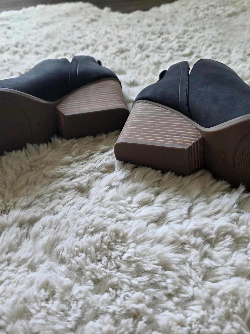 Women’s Charcoal Ankle Booties with Stacked Heel